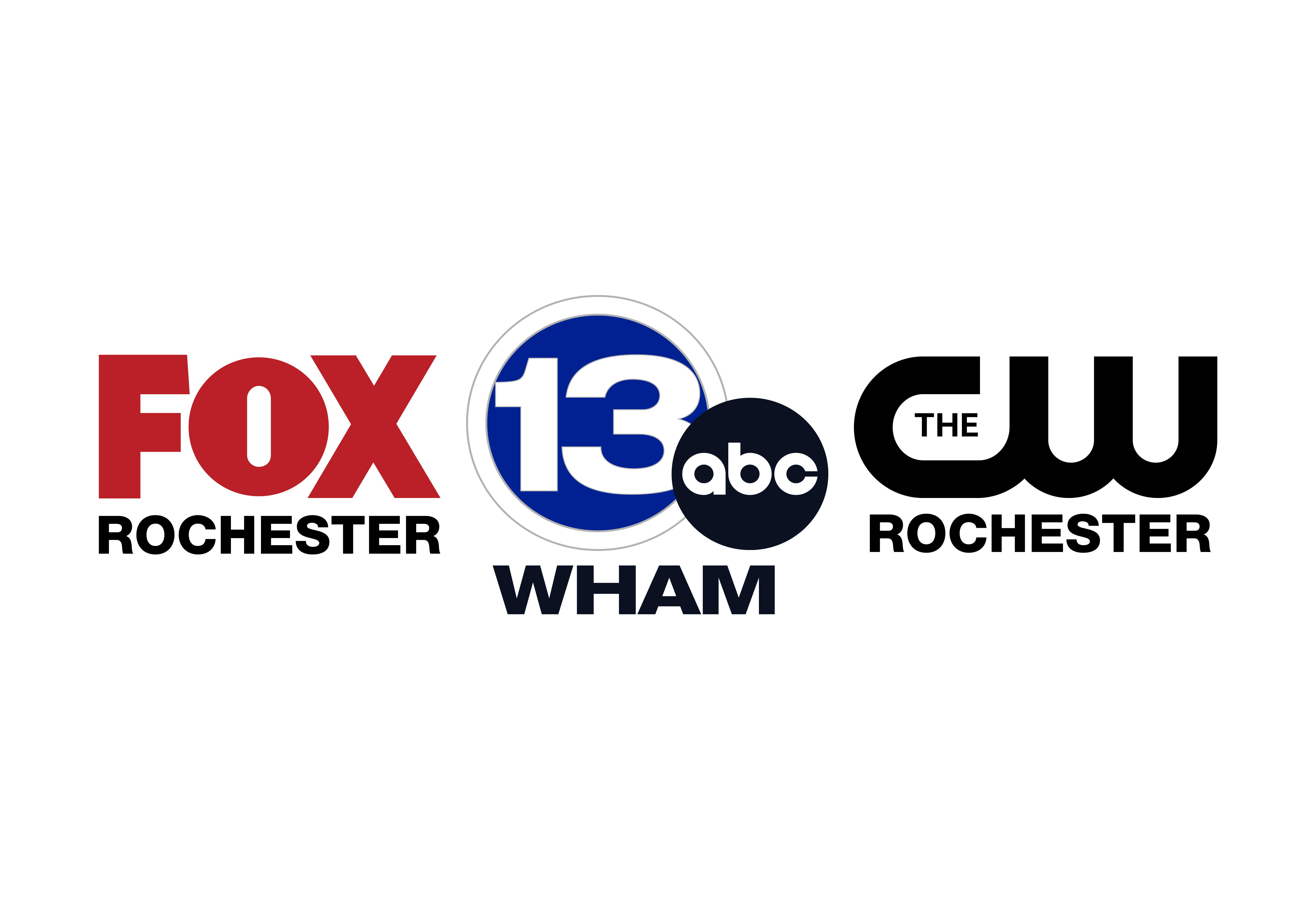 Fox Rochester, WHAM13, and CW Rochester logos